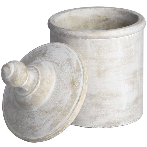 Large Antique White Cannister – image 2