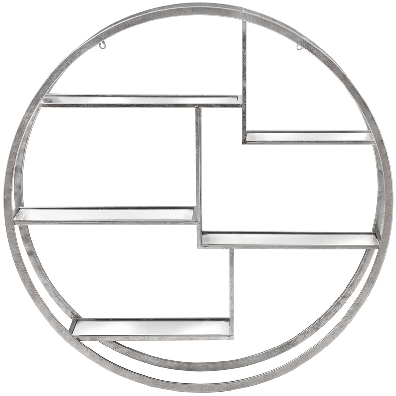 Large Circular Silver Wall Hanging Multi Shelf – image 3