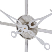 Large Silver Foil Skeleton Wall Clock – image 3