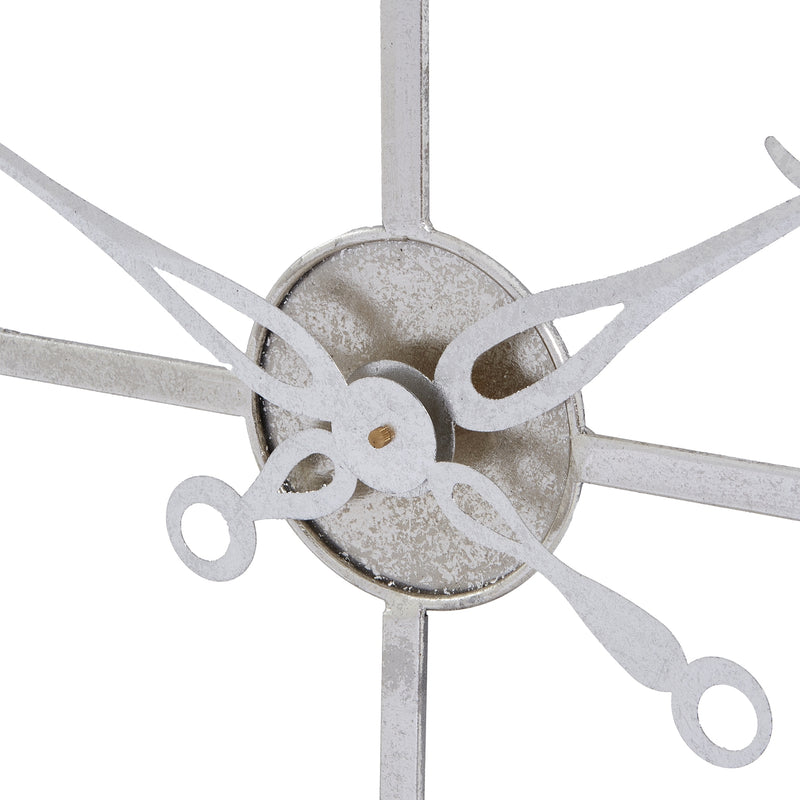 Large Silver Foil Skeleton Wall Clock – image 3