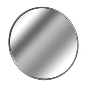 Silver Foil Large Circular Metal Wall Mirror – image 1