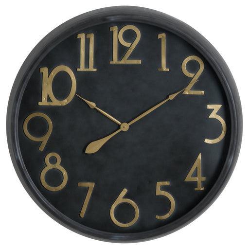 Soho Brass And Black Large Clock – image 1