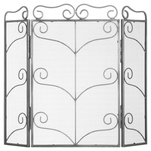Heavy Large Antique Silver Fire Screen – image 2