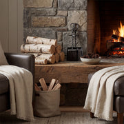 Silver Hearth Tidy Set With Hand Turned Loop Handle – image 1
