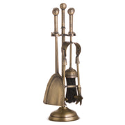 Ball Topped Companion Set In Antique Brass – image 3