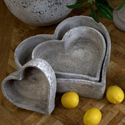 Set Of Three Large Stone Ceramic Dishes – image 3