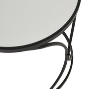 Concaved Set Of Two Black Mirrored Side Tables – image 3