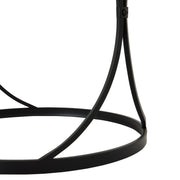 Concaved Set Of Two Black Mirrored Side Tables – image 5