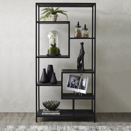 Large Black Multi Shelf Unit – image 1