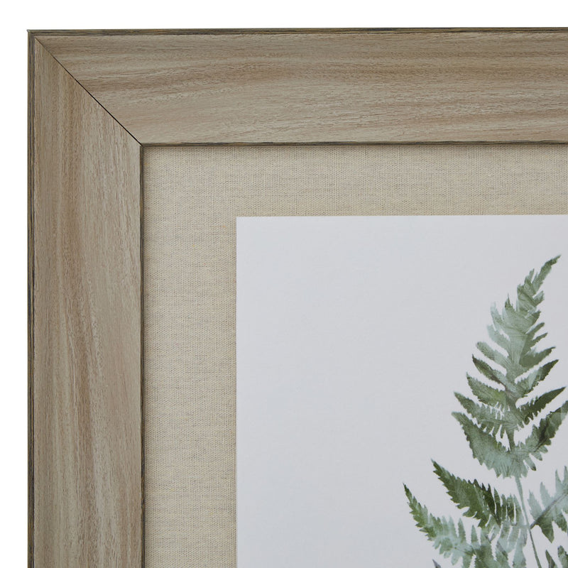Watercolour Bracken Fern In Washed Wood Frame – image 2
