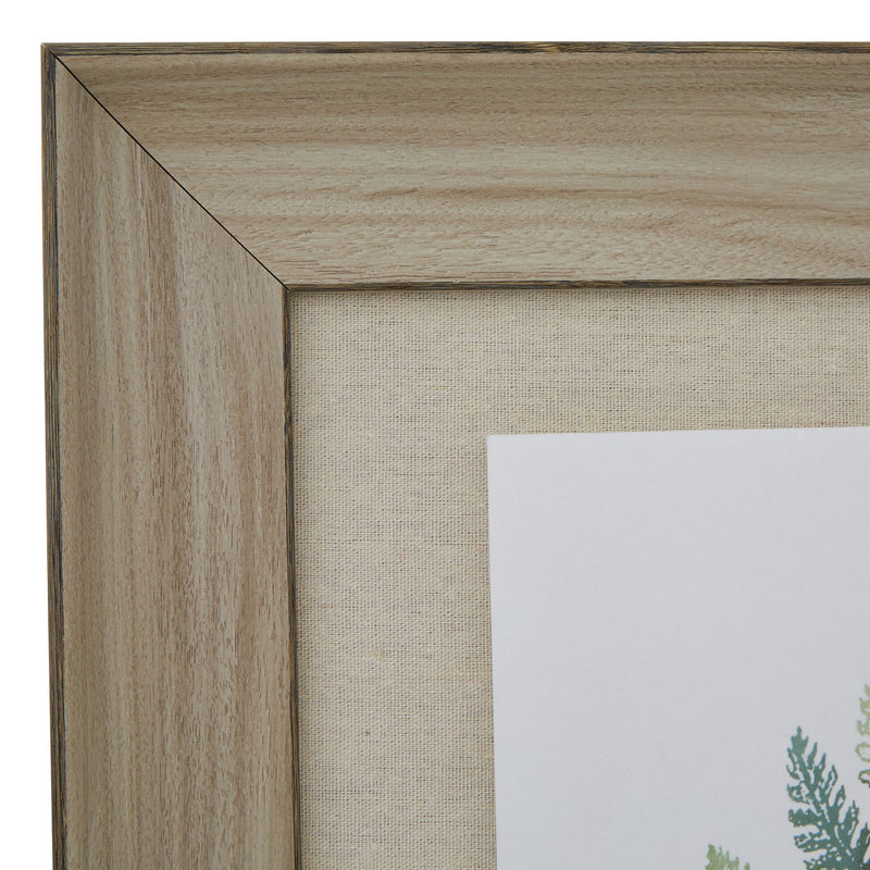 Watercolour Fern Duo In Washed Wood Frame – image 2