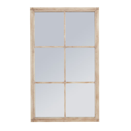 Washed Wood Large Window Mirror – image 1