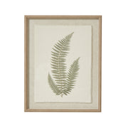 Fern Art On Texture-Torn Paper With Beaded Frame – image 2