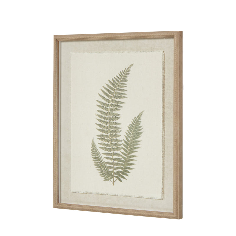 Fern Art On Texture-Torn Paper With Beaded Frame – image 3