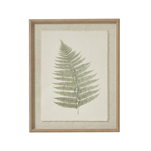 Bracken Art On Texture-Torn Paper With Beaded Frame – image 2