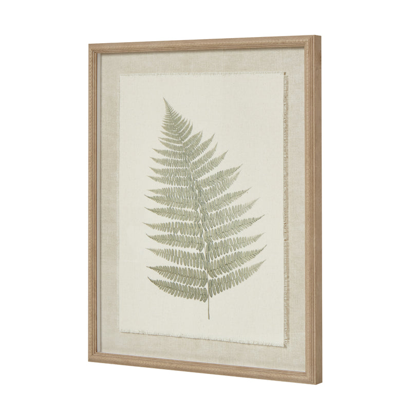Bracken Art On Texture-Torn Paper With Beaded Frame – image 3