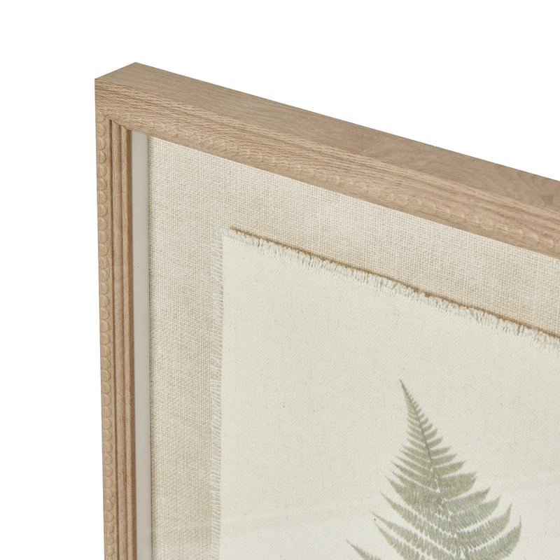 Bracken Art On Texture-Torn Paper With Beaded Frame – image 5