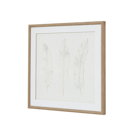 Solli White Feathers Art Mounted In Beaded Frame – image 2