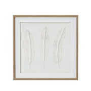 Solli White Feathers Art Mounted In Beaded Frame – image 1