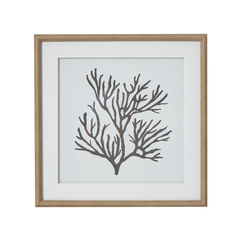 Reef Coral Art Mounted In Beaded Frame – image 1