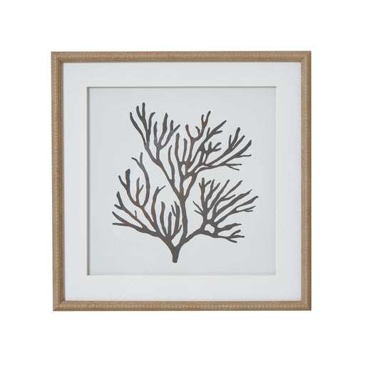 Reef Coral Art Mounted In Beaded Frame – image 1