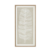 Large Plume White Feather Art Mounted In Beaded Frame – image 2