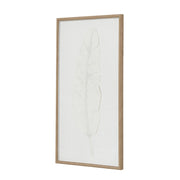 Large Quill White Feather Art Mounted In Beaded Frame – image 3