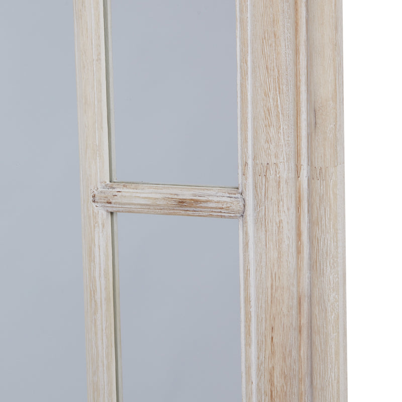 Large Washed Wood Framed Window Mirror – image 4