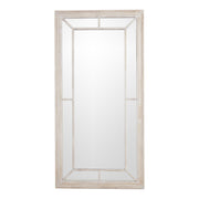 Large Washed Wood Framed Window Mirror – image 1