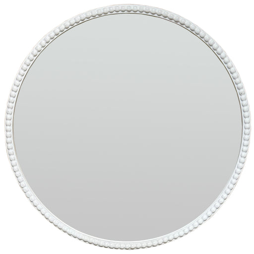 Washed Wood Framed Beaded Mirror – image 1