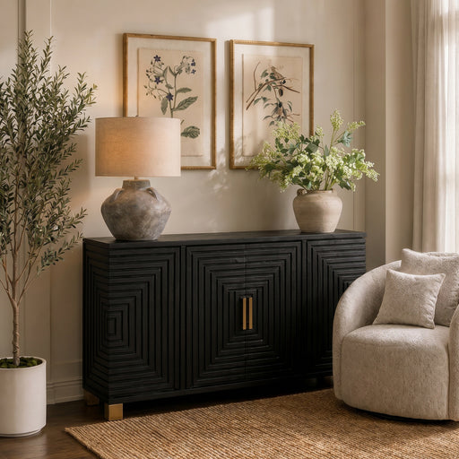 Lennox Black 2 Door Sideboard – image 1