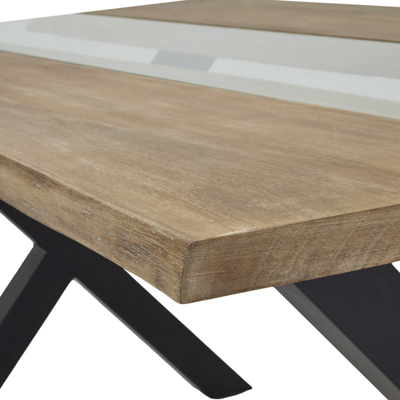 Live Edge Collection Light Acacia River Dining Table – image 4
