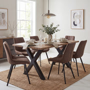 Live Edge Collection Light Acacia River Dining Table – image 1