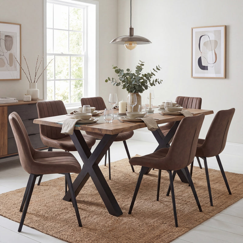 Live Edge Collection Light Acacia River Dining Table – image 1