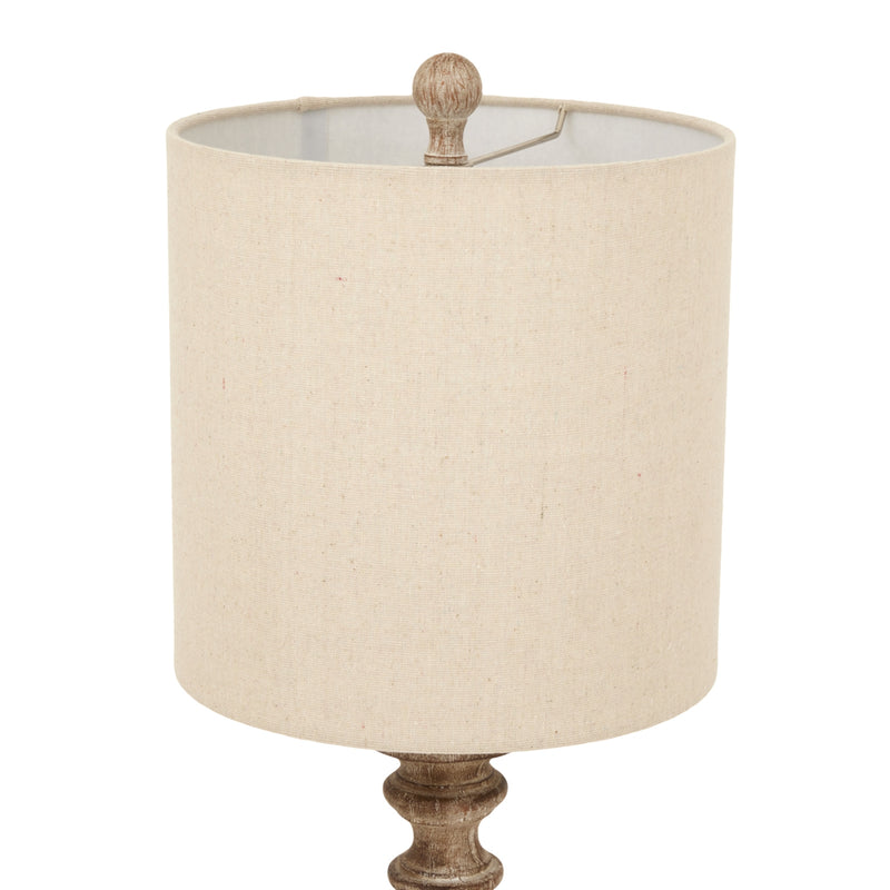 Pallido Candlestick Table Lamp With Linen Shade – image 4