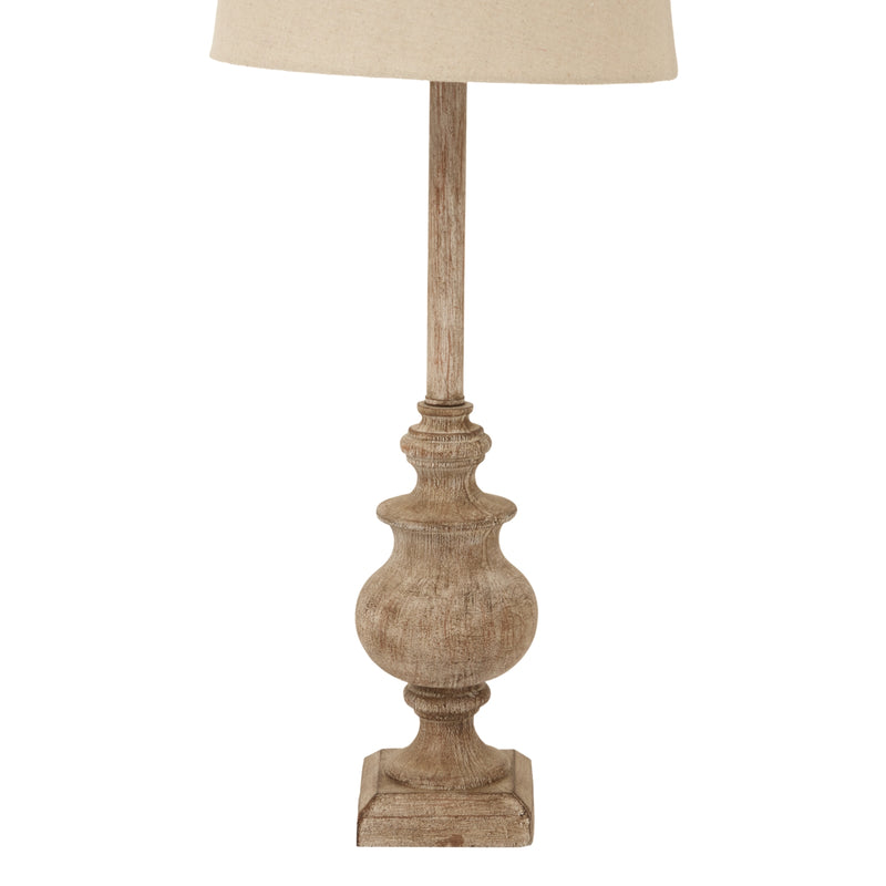 Chiaro Candlestick Table Lamp With Linen Shade – image 2
