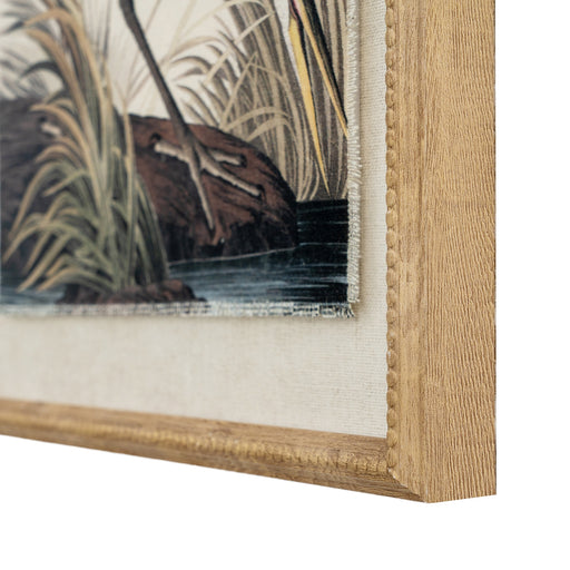 Flora & Fauna Collection Heron On Linen In Beaded Frame – image 2
