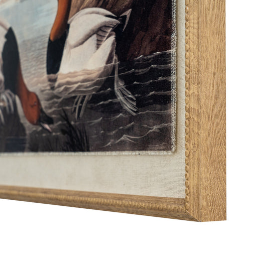 Flora & Fauna Collection Pochards On Linen In Beaded Frame – image 2