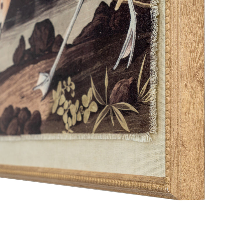 Flora & Fauna Collection Avocet On Linen In Beaded Frame – image 2