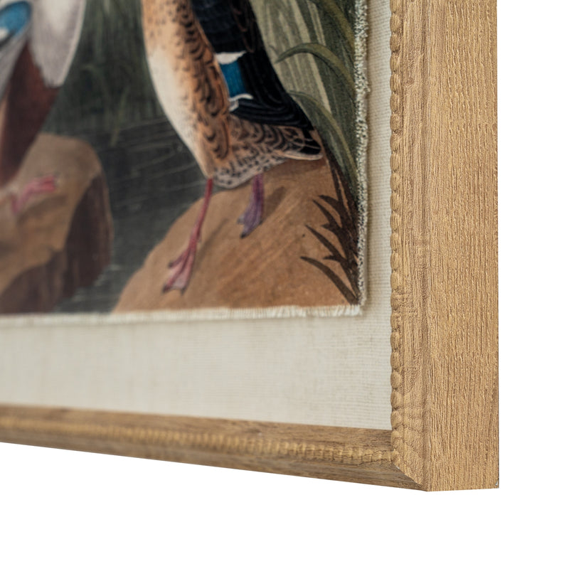 Flora & Fauna Collection Mallards On Linen In Beaded Frame – image 2