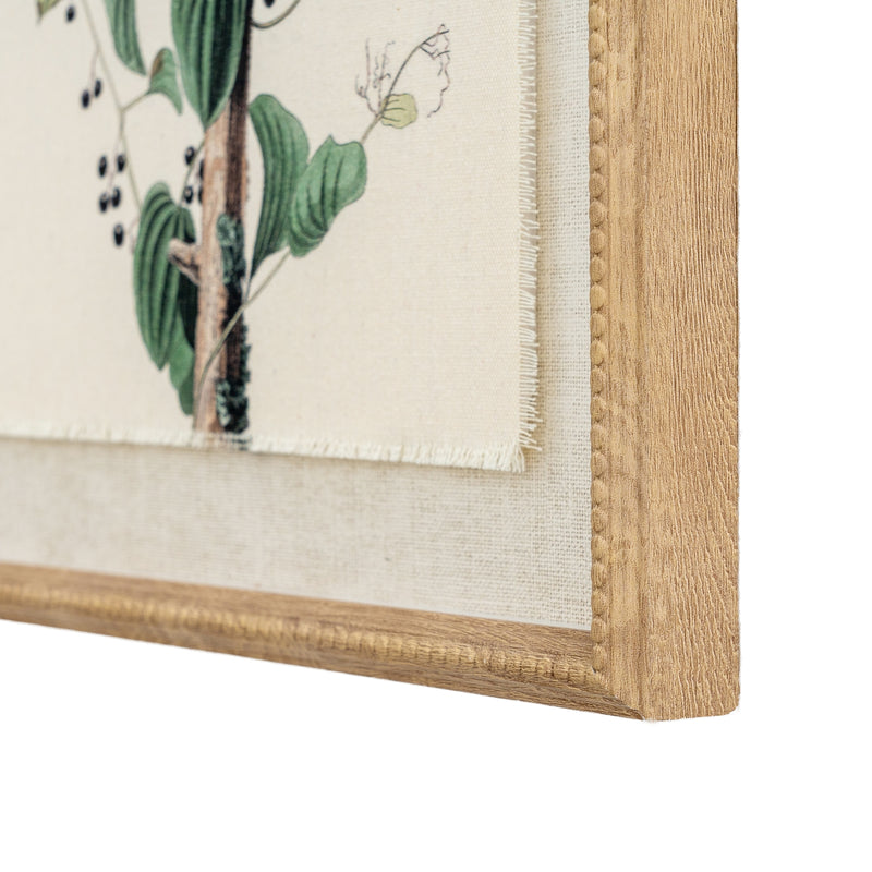 Flora & Fauna Collection Shrikes On Linen In Beaded Frame – image 2