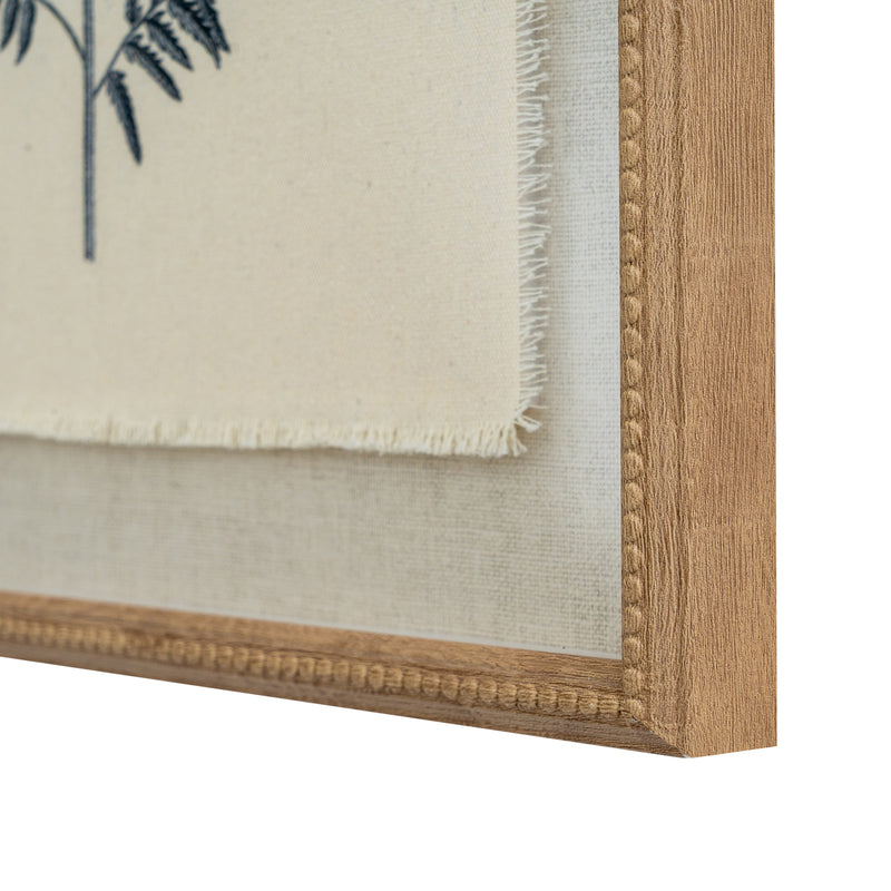 Flora & Fauna Collection Beech Fern On Linen In Beaded Frame – image 2