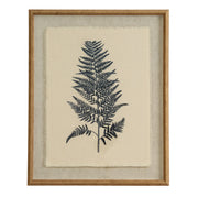 Flora & Fauna Collection Beech Fern On Linen In Beaded Frame – image 1