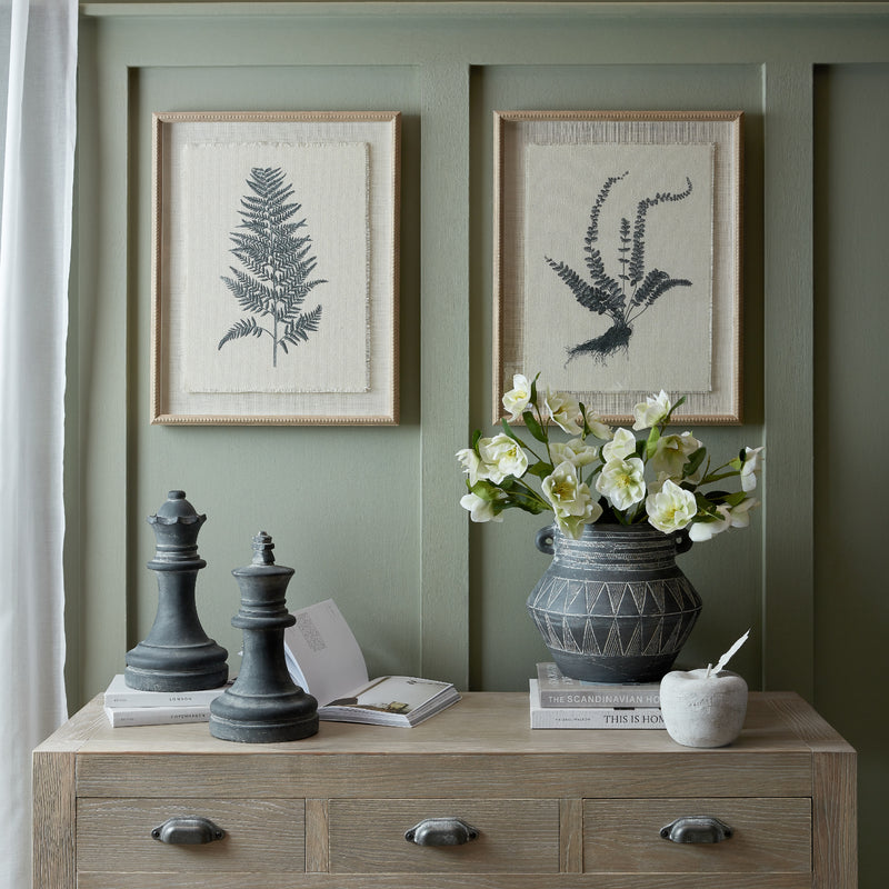 Flora & Fauna Collection Spleenwort On Linen In Beaded Frame – image 4
