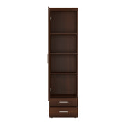 Imperial Tall 1 Door 2 Drawer Narrow Cabinet in Dark Mahogany Melamine – image 2