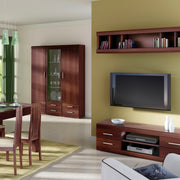 Imperial Tall 1 Door 2 Drawer Narrow Cabinet in Dark Mahogany Melamine – image 3