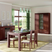 Imperial Tall 1 Door 2 Drawer Narrow Cabinet in Dark Mahogany Melamine – image 4