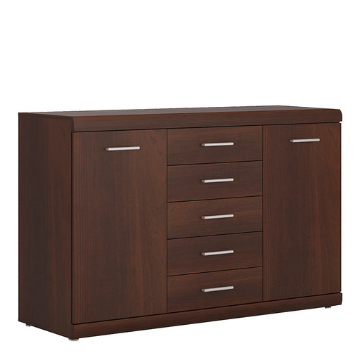 Imperial 2 Door 5 Drawer Sideboard in Dark Mahogany Melamine – image 1