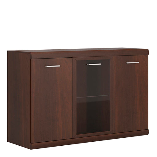 Imperial 3 Door Glazed Sideboard in Dark Mahogany Melamine – image 1
