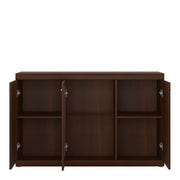 Imperial 3 Door Glazed Sideboard in Dark Mahogany Melamine – image 2